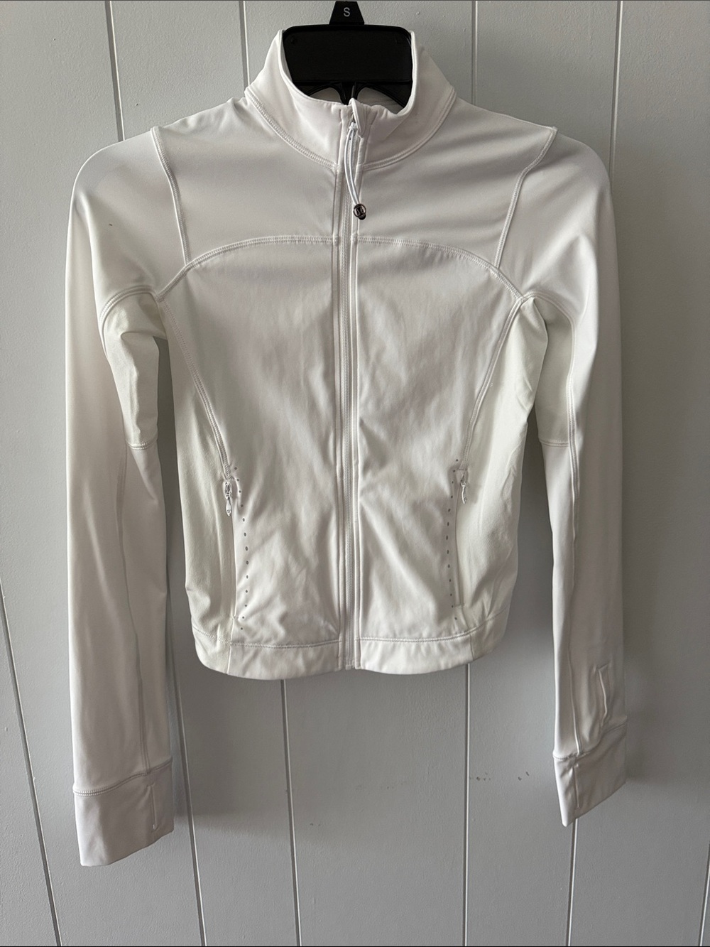 lululemon athletica White Full-Zip Utility Jacket with Stand Collar